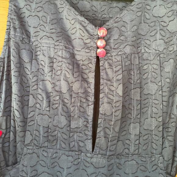 Marc by Marc Jacobs Blue V-Neck Pleated Fit & Flare Midi Dress Size Small - Picture 3 of 8